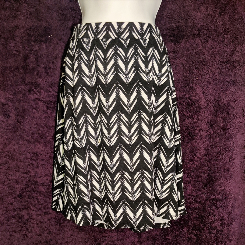 Black and White A line skirt
